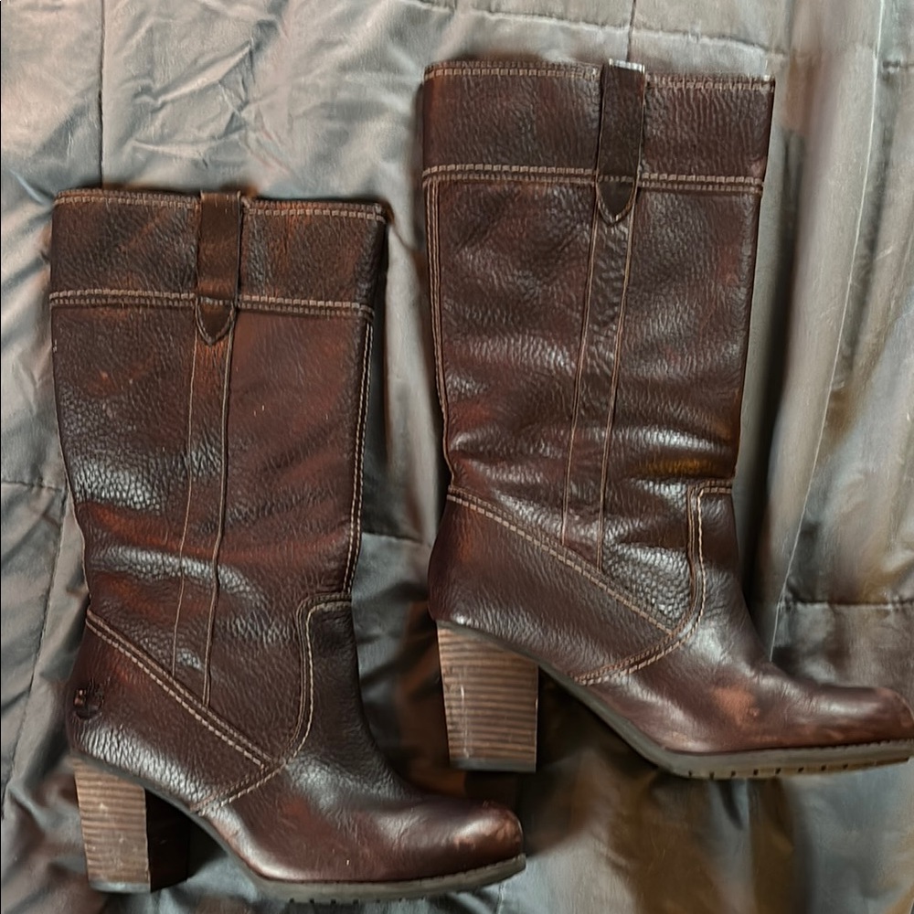 Timberland Brown Heeled Boots
